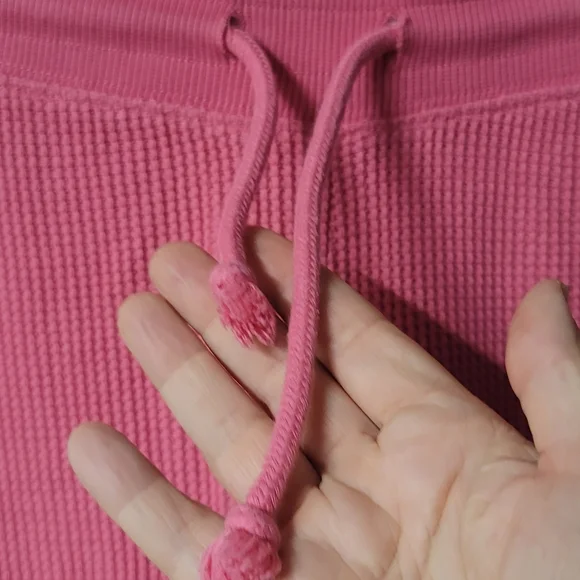 NWOT ZARA Hot Pink Textured Drawstring Jogger Pants SZ M - Picture 7 of 9